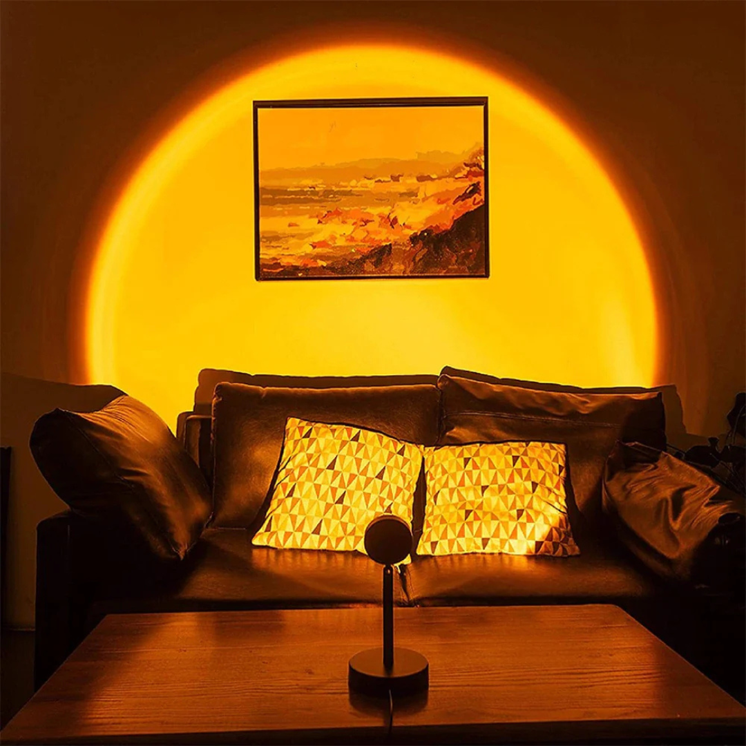 LED projektor lampe med 13 lysindstillinger – solnedgangseffekt