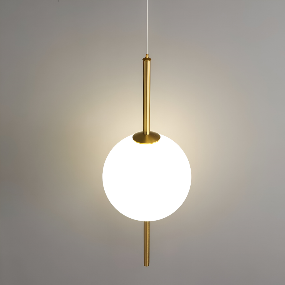 Gloriva Pendellampe – Elegant Pendellampe med Vertikalt Design og Mat Glaskugle