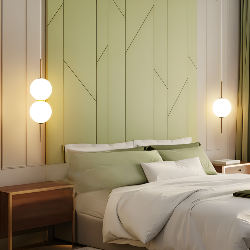 Gloriva Pendellampe – Elegant Pendellampe med Vertikalt Design og Mat Glaskugle