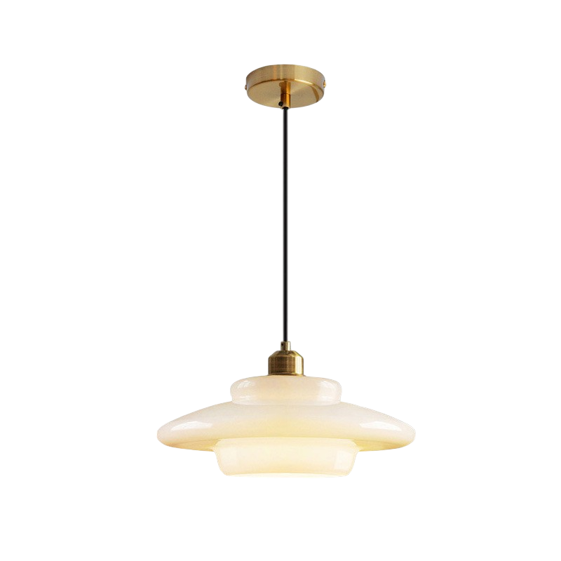 Vintage pendellampe i opalglas