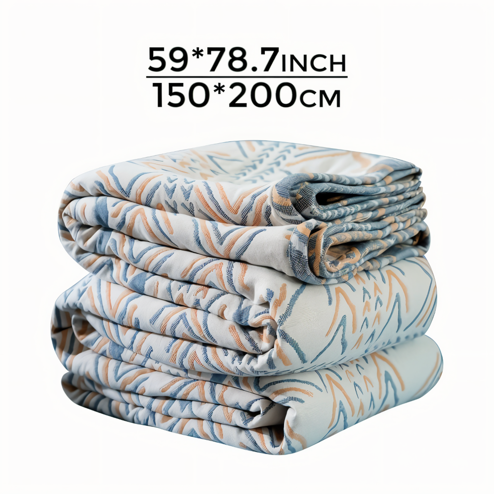 Vendbar boho-plaid i firelags bomuld