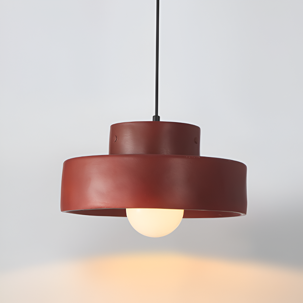 Wabi-sabi pendellampe i farvet macaron-design