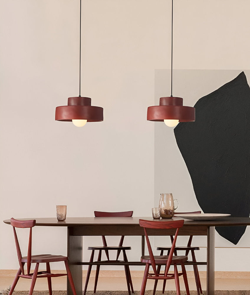 Wabi-sabi pendellampe i farvet macaron-design