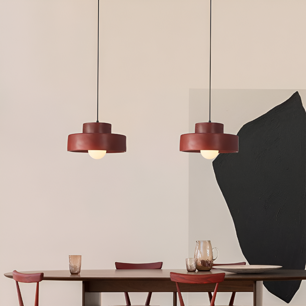 Wabi-sabi pendellampe i farvet macaron-design