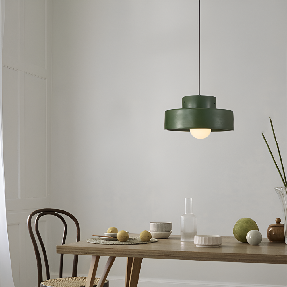 Wabi-sabi pendellampe i farvet macaron-design