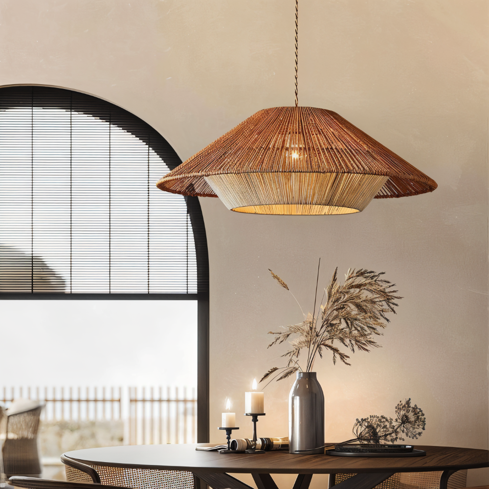 SakuraZen Loftlampe – Japansk Inspireret Pendellampe i Wabi-Sabi Stil