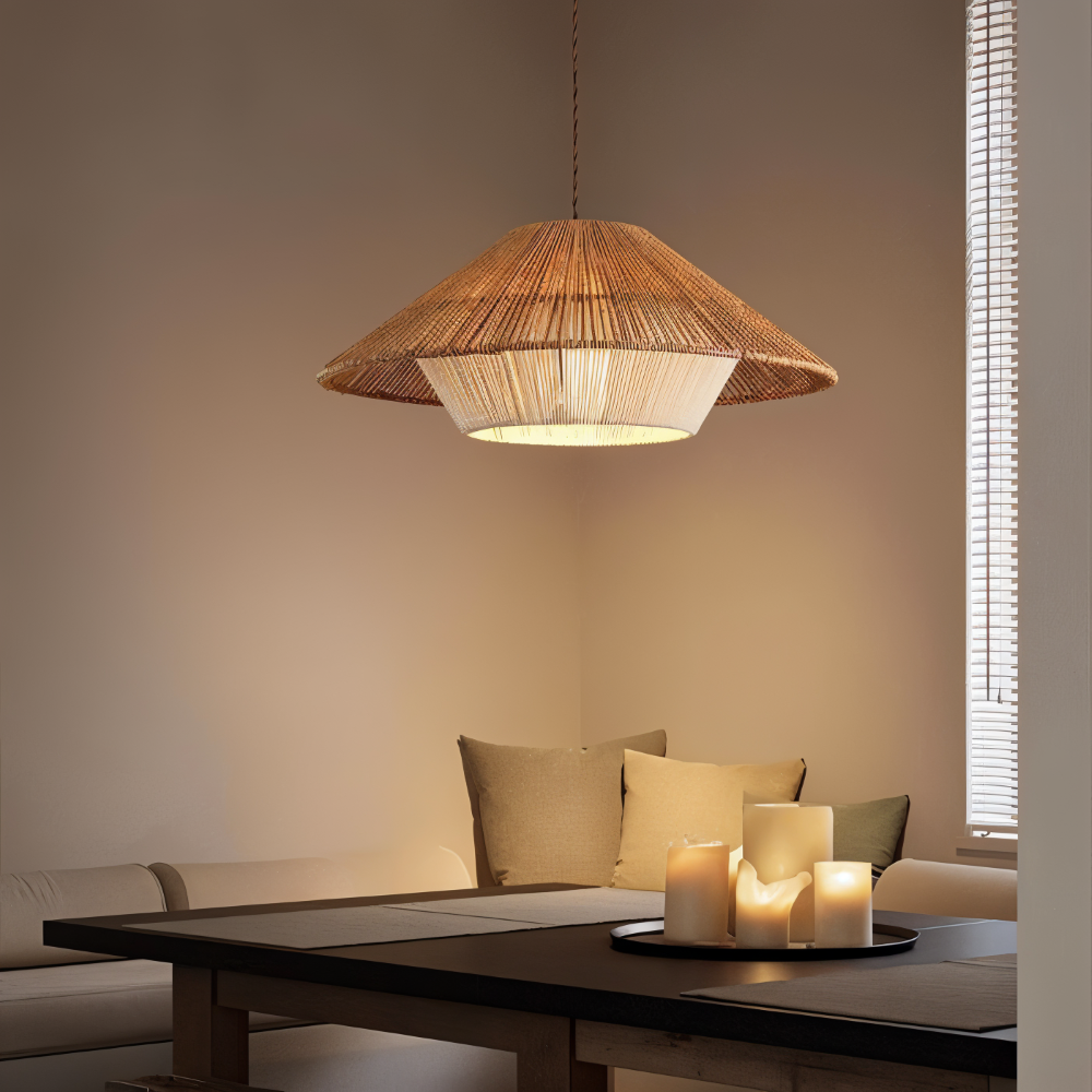 SakuraZen Loftlampe – Japansk Inspireret Pendellampe i Wabi-Sabi Stil