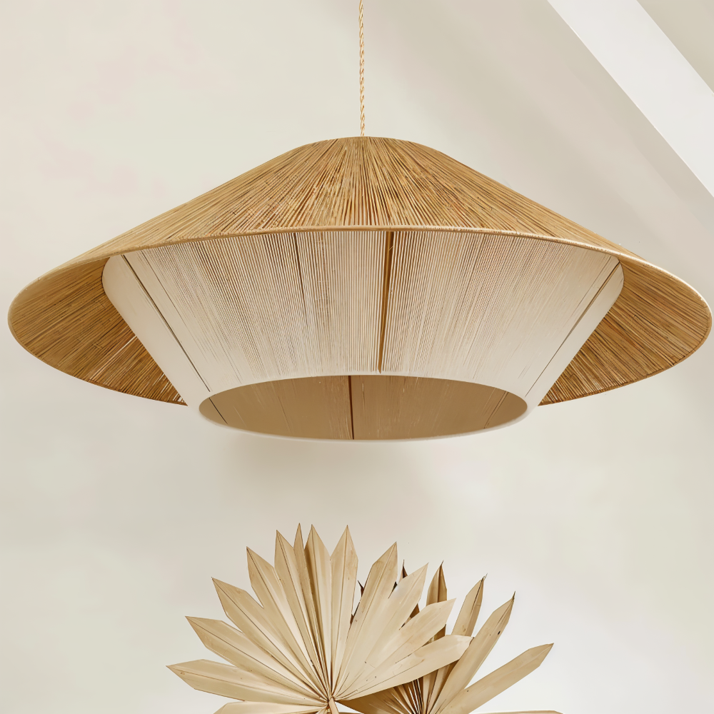 SakuraZen Loftlampe – Japansk Inspireret Pendellampe i Wabi-Sabi Stil