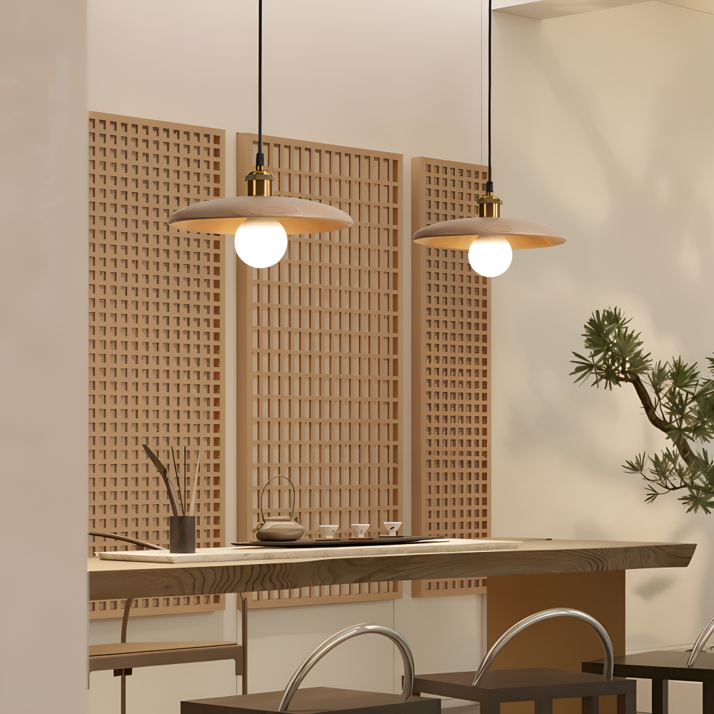 Hikaria Pendellampe – Træpendel i Japansk Minimalistisk Design