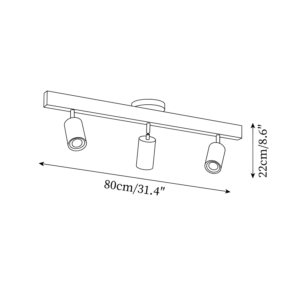 NordBeam – Justerbar Takspot i Trä och Metall med LED-belysning