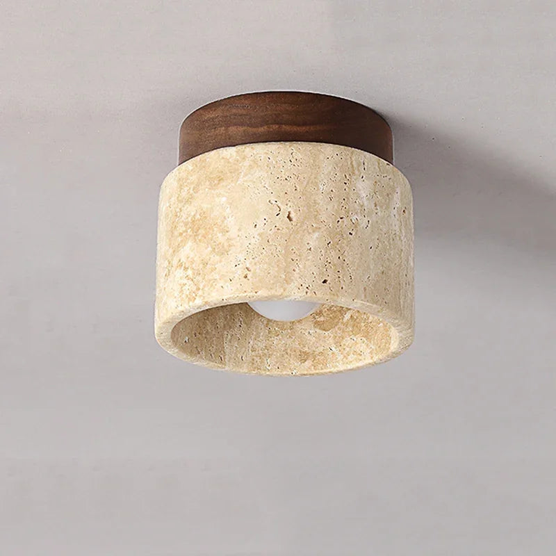 Japansk taklampe i cremefarvet design – minimalistisk belysning