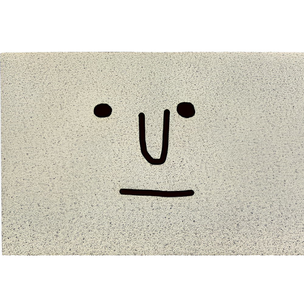 Skridsikker PVC-dørmåtte med smiley