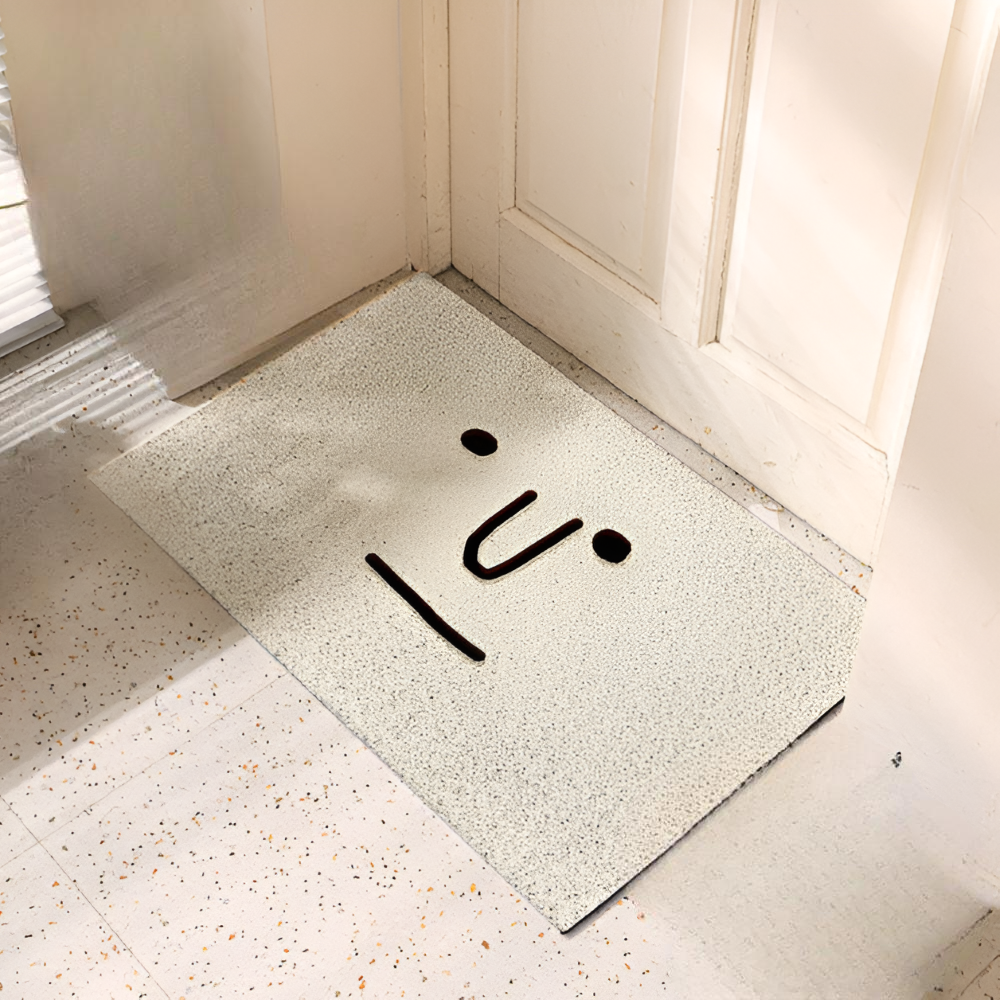 Skridsikker PVC-dørmåtte med smiley