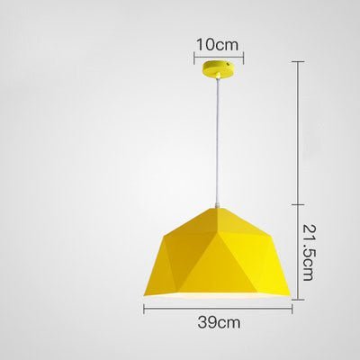 Prismara – Farverig Geometrisk Pendellampe i Moderne Design
