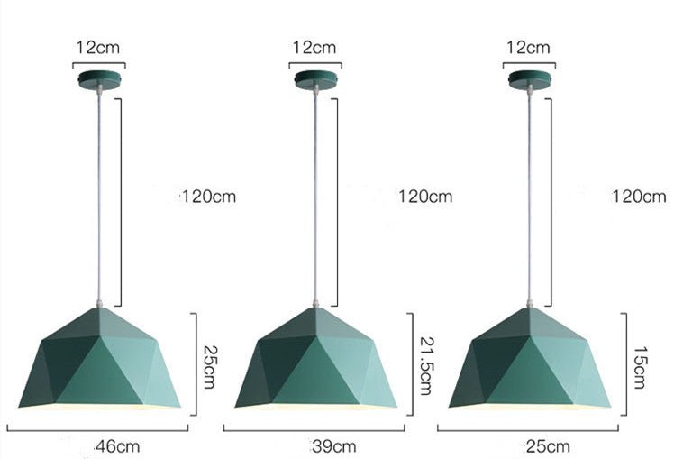 Prismara – Farverig Geometrisk Pendellampe i Moderne Design