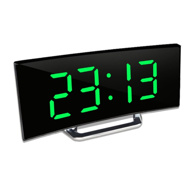 Digitalt vækkeur med buet LED-display