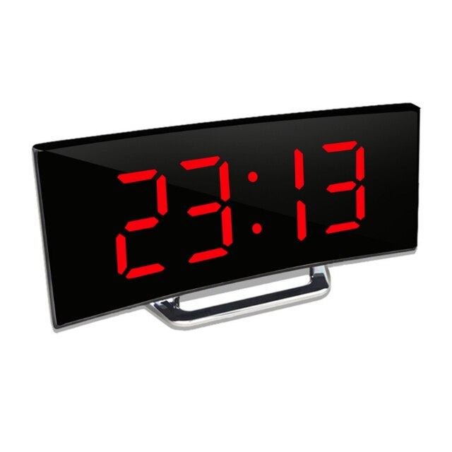 Digitalt vækkeur med buet LED-display
