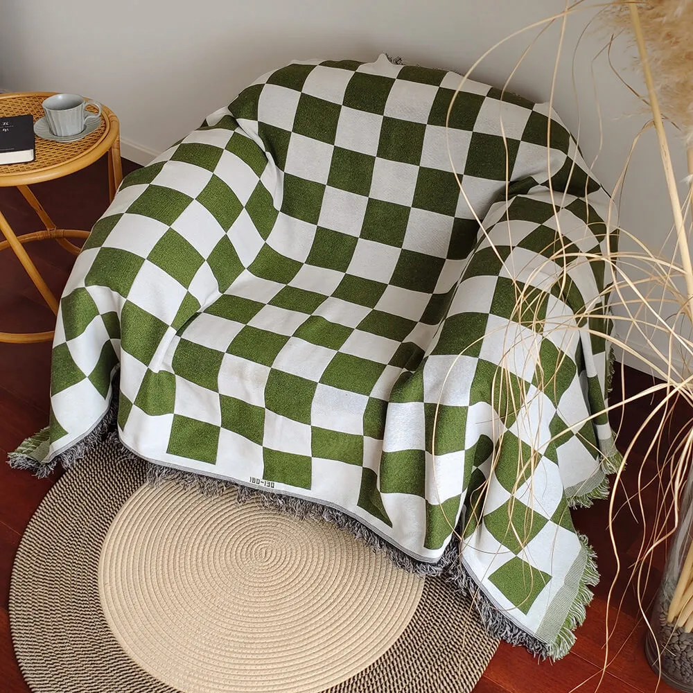 Ternet picnicplaid i mikrofiber – 130 × 180 cm