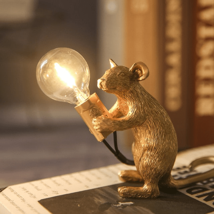Bordlampe med mus design – kreativ og dekorativ LED belysning