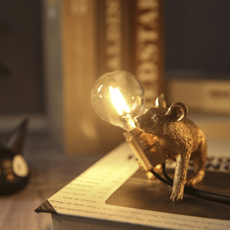 Bordlampe med mus design – kreativ og dekorativ LED belysning