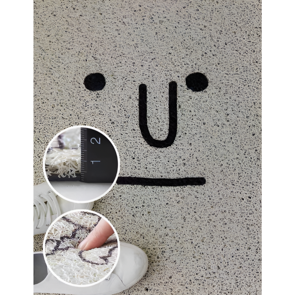 Skridsikker PVC-dørmåtte med smiley