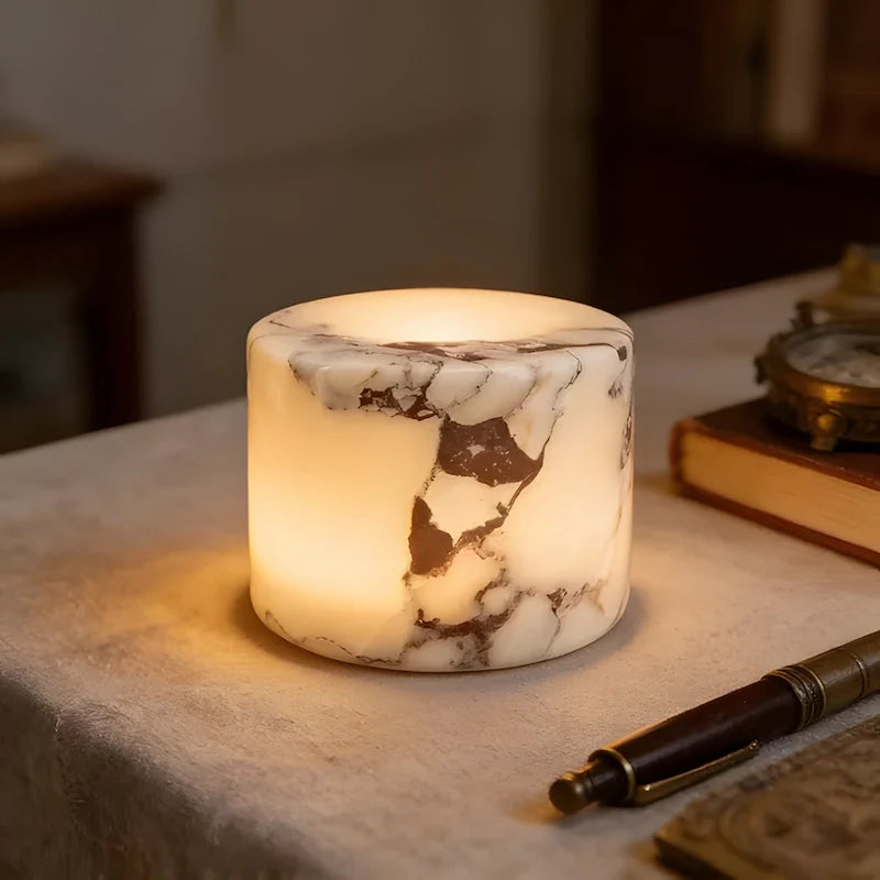 Genopladelig marmorbordlampe med touch