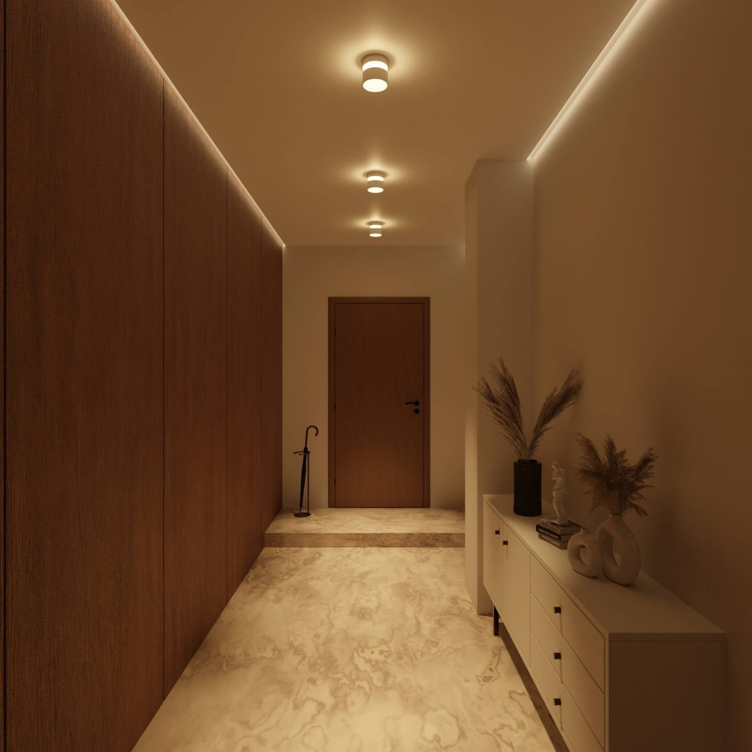 Cylindrisk LED loftlampe med up & down lys – moderne design
