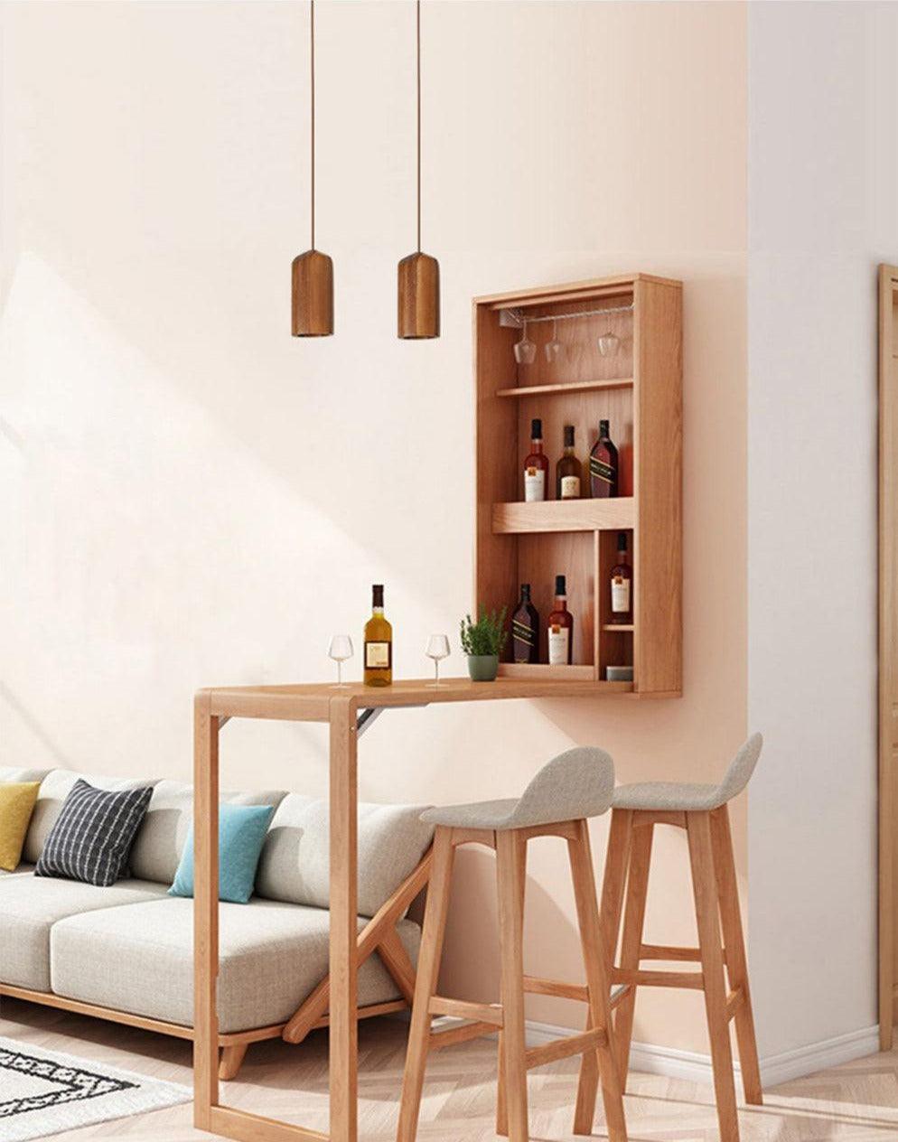Minimalistisk pendellampe i massivt træ