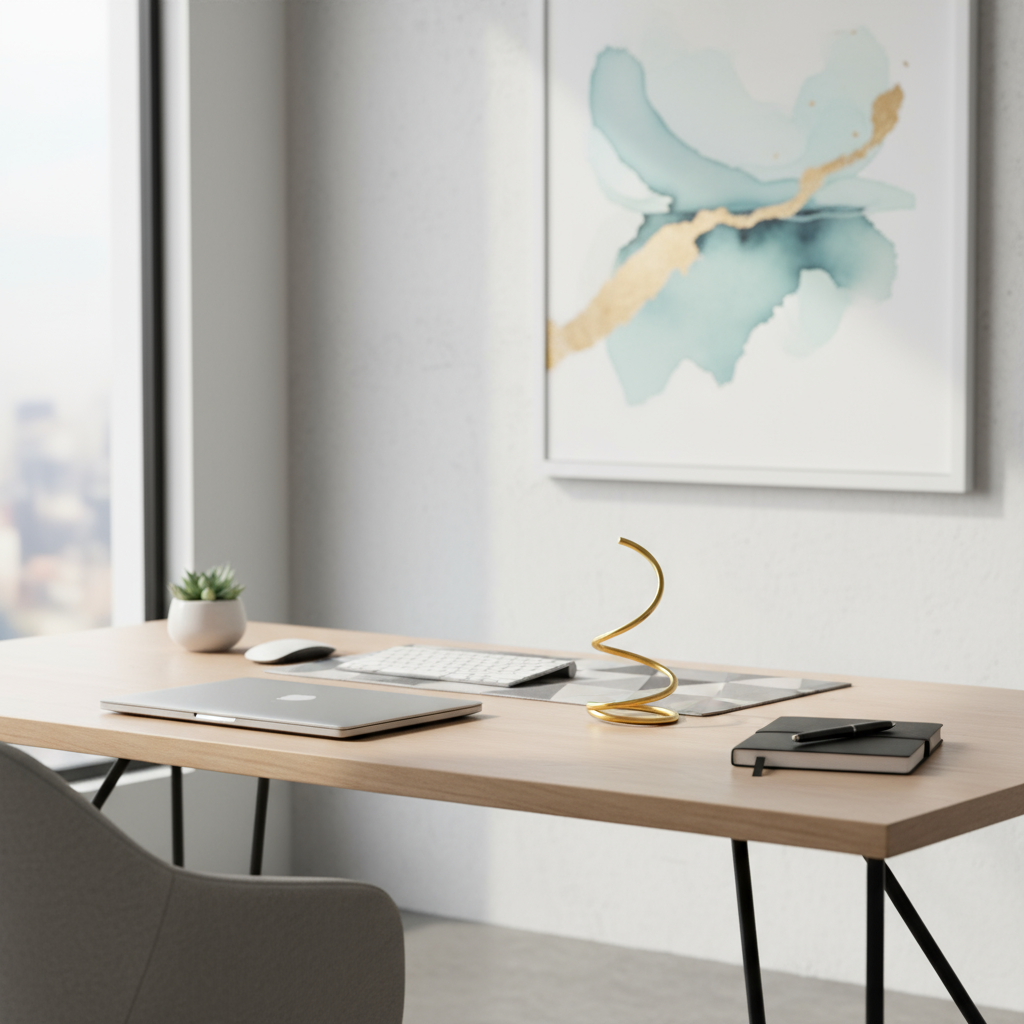 LED bordlampe med fleksibel arm – moderne sort design