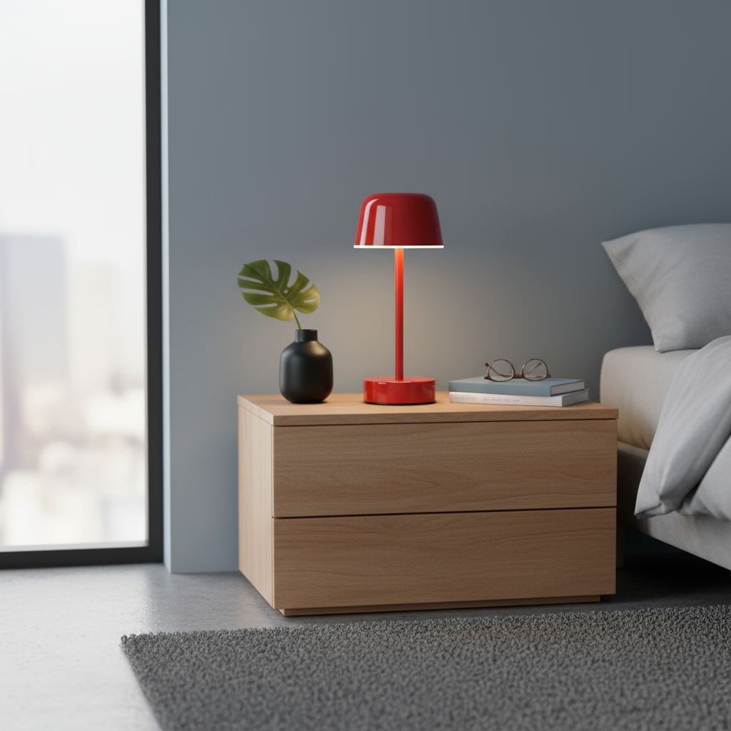 Trådløs genopladelig bordlampe med 3 lysfarver